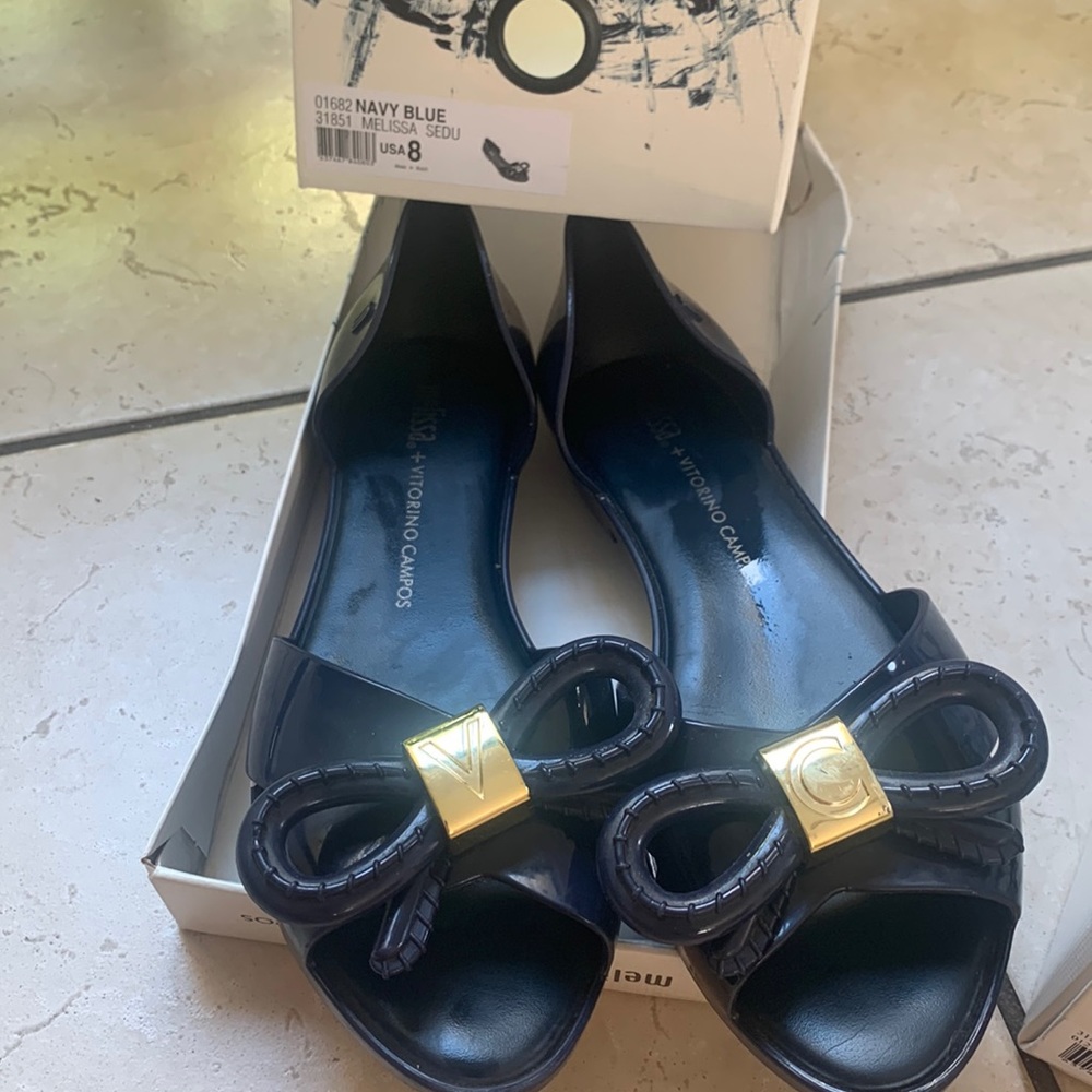 Melissa +vitorino campos blue sandals